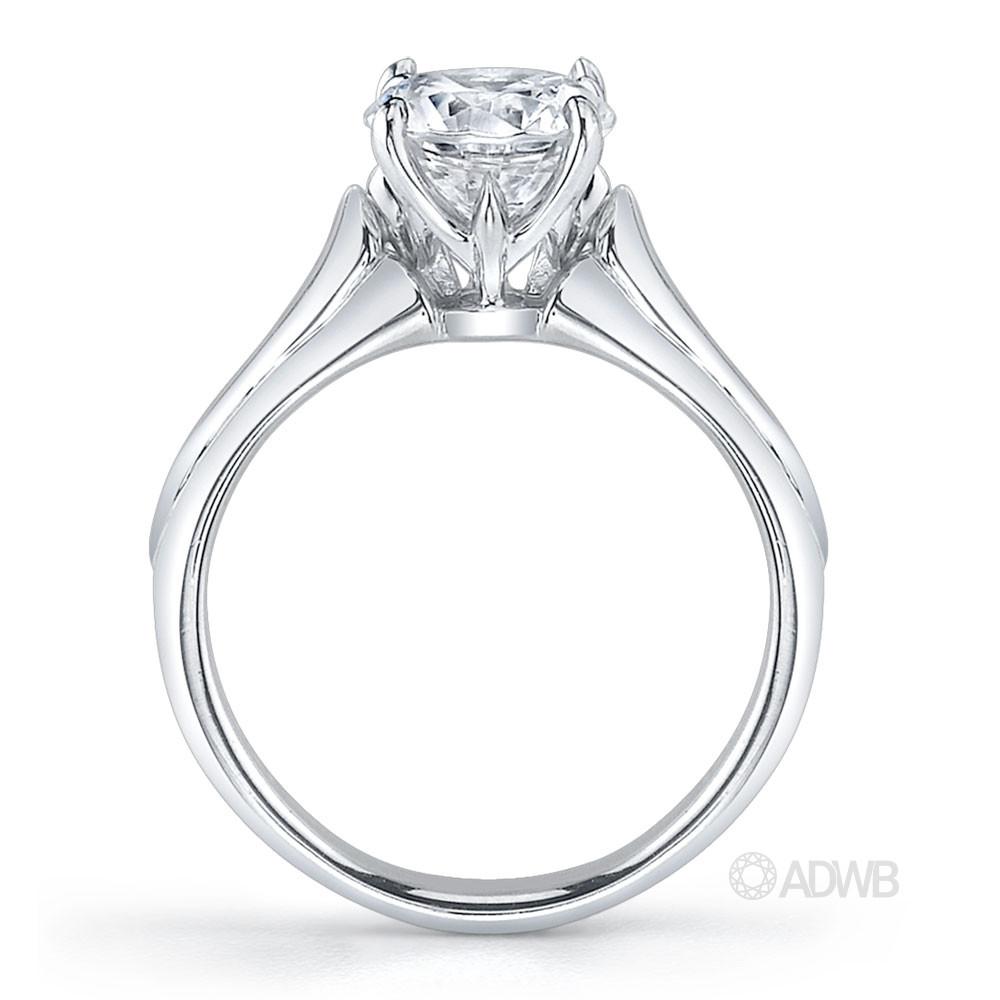 Round brilliant cut diamond solitaire ring