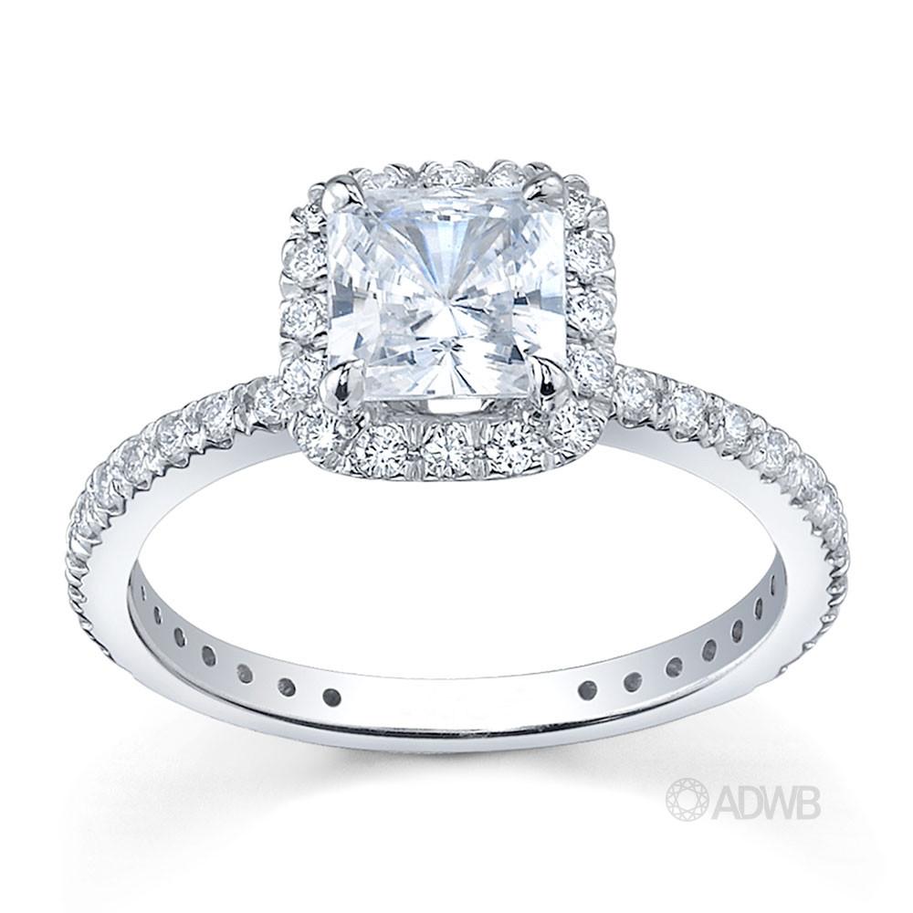 Australian Diamond Broker - Classic pave set halo diamond ring