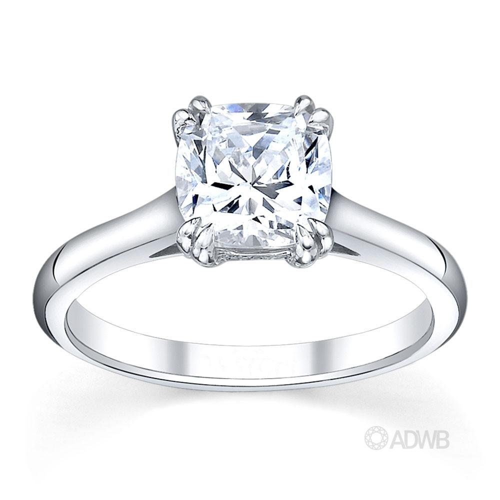 Australian Diamond Broker - Corsica solitaire cushion cut ring