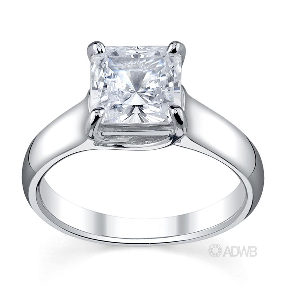 Australian Diamond Broker - Royal X prong princess cut ring