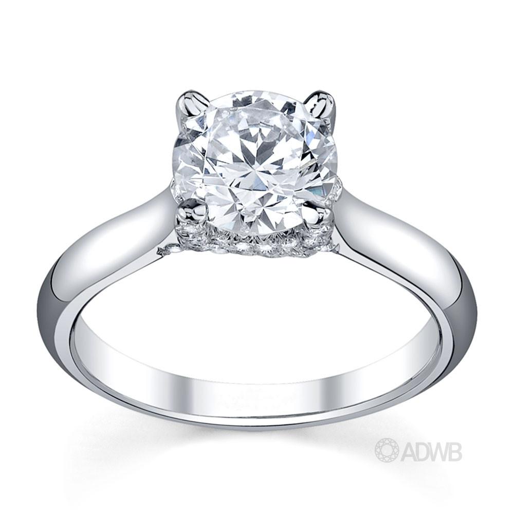 Australian Diamond Broker - Sasha round brilliant cut diamond coronet set ring