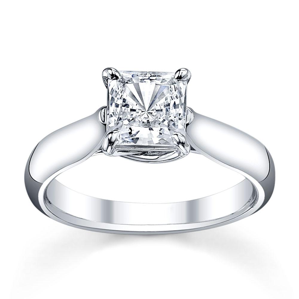 Australian Diamond Broker - Cross claw solitaire princess cut diamond ring