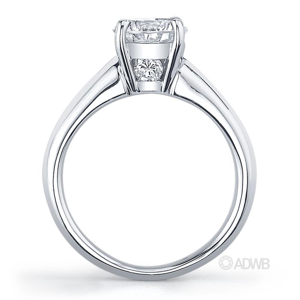 Venus 4 claw round brilliant cut diamond solitaire ring
