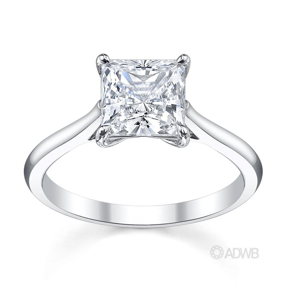 Australian Diamond Broker - Emily princess cut diamond solitaire ring