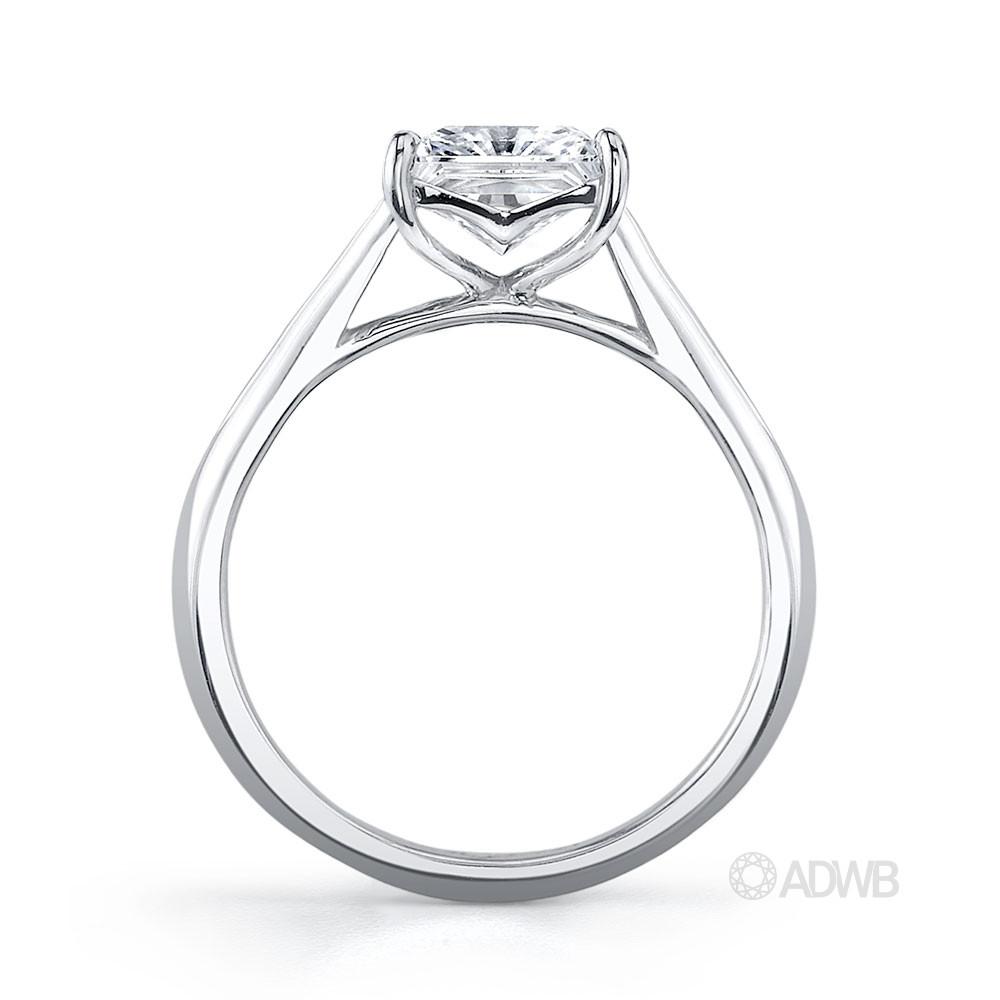 Emily princess cut diamond solitaire ring