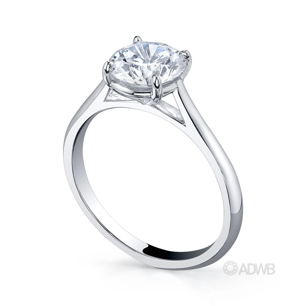 Traditional round brilliant cut diamond ring