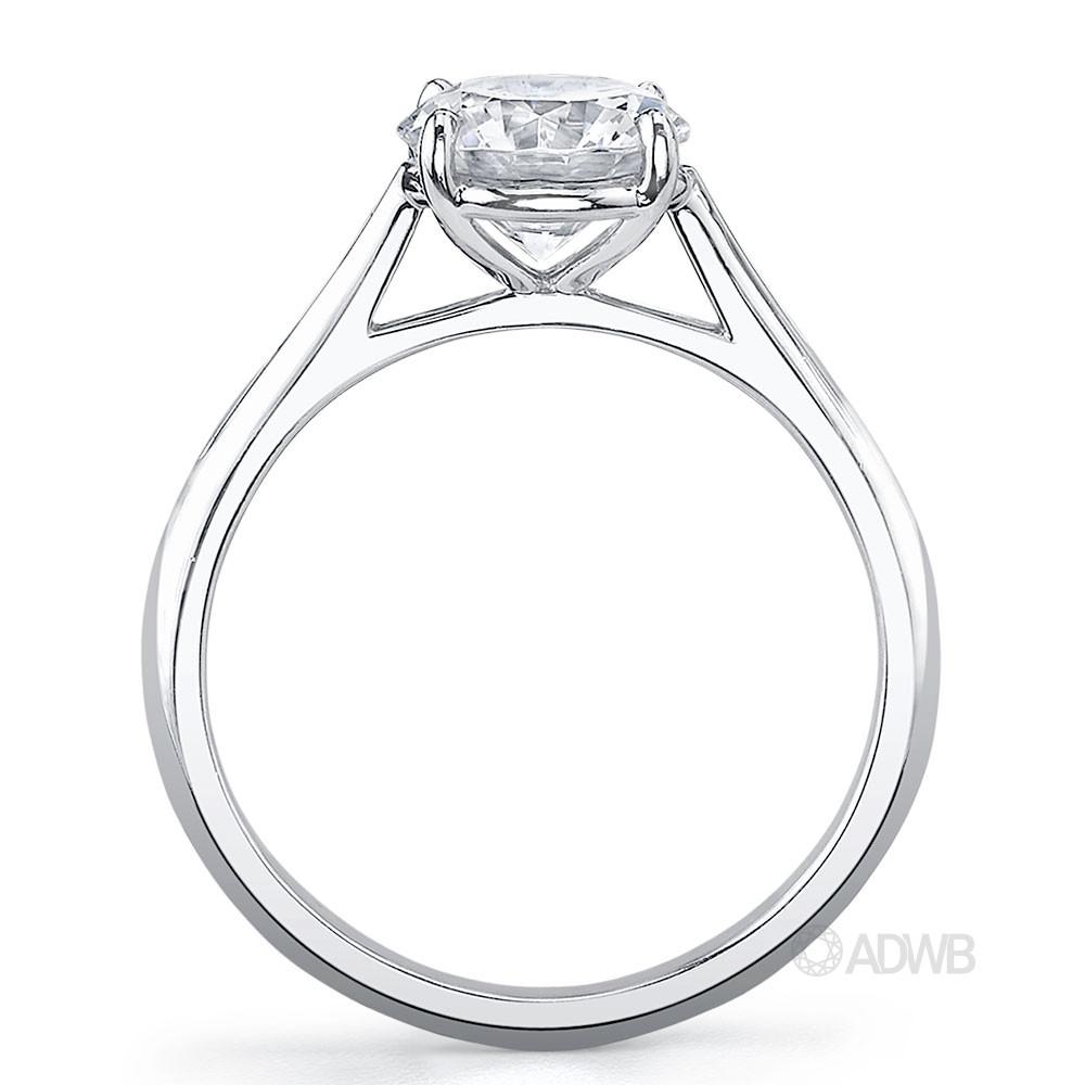 Traditional round brilliant cut diamond ring