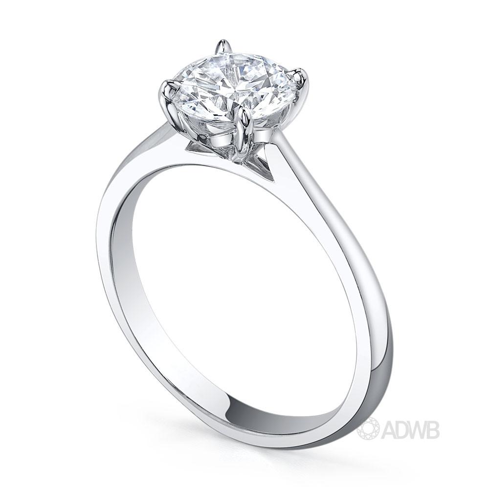 Emily round brilliant cut diamond solitaire ring