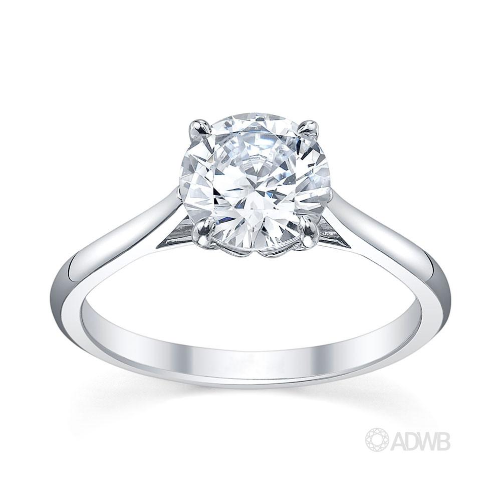 Australian Diamond Broker - Coco 4 claw round brilliant cut diamond solitaire ring