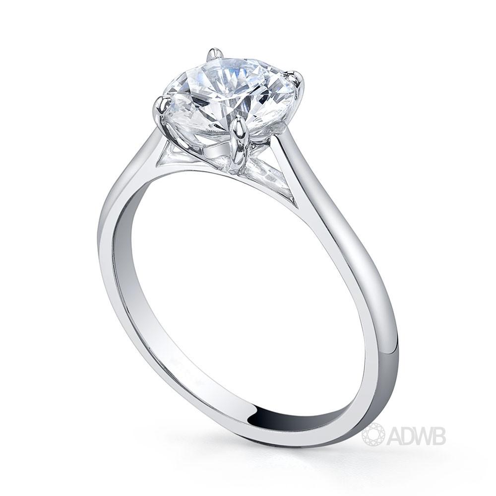 Coco 4 claw round brilliant cut diamond solitaire ring