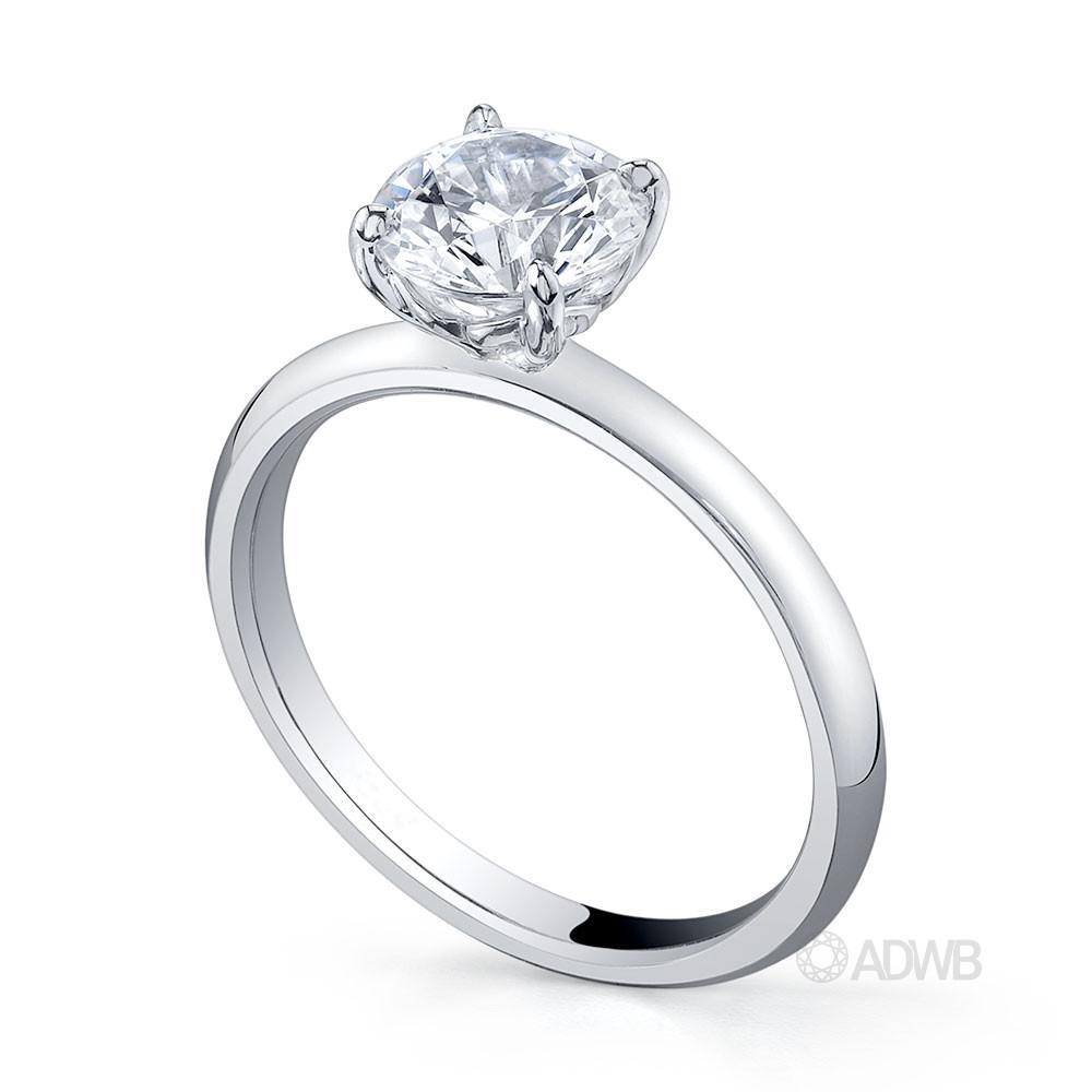Zara round brilliant cut diamond solitaire ring
