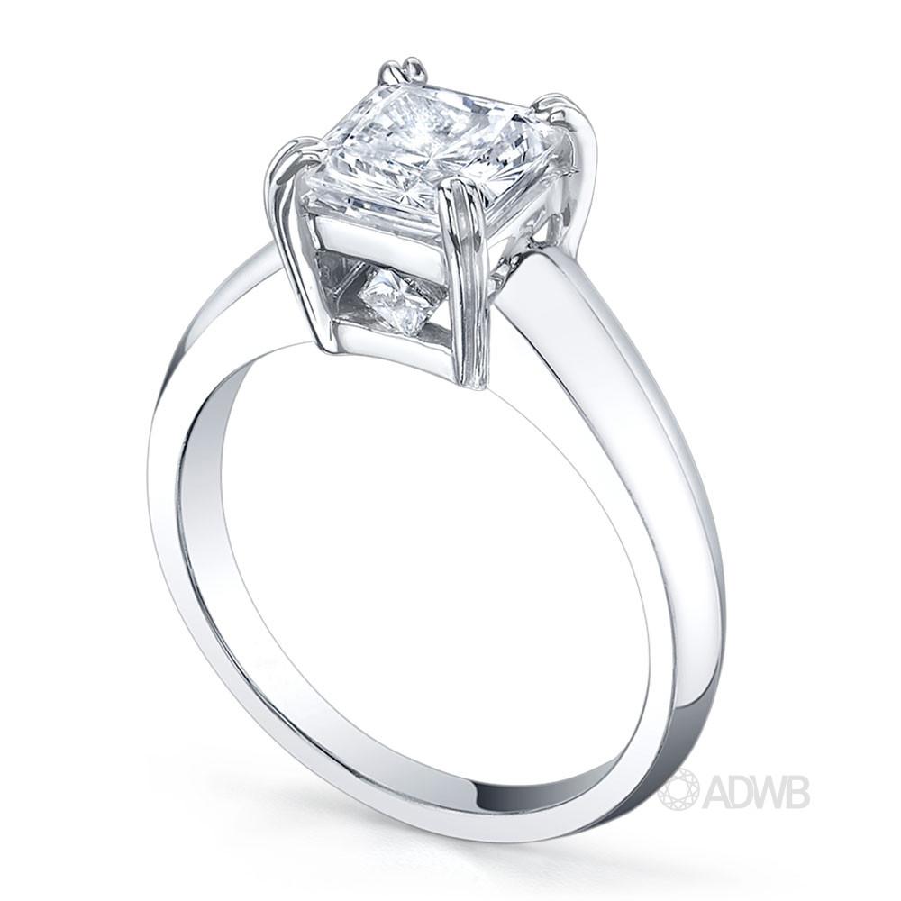 Surprise princess cut diamond ring