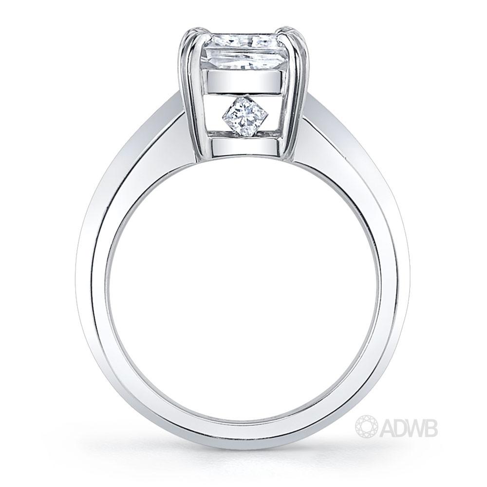 Surprise princess cut diamond ring
