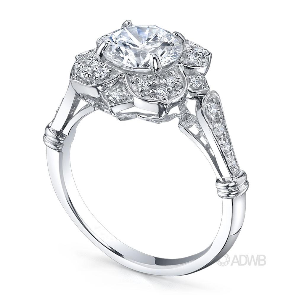 Star of Melbourne diamond halo ring