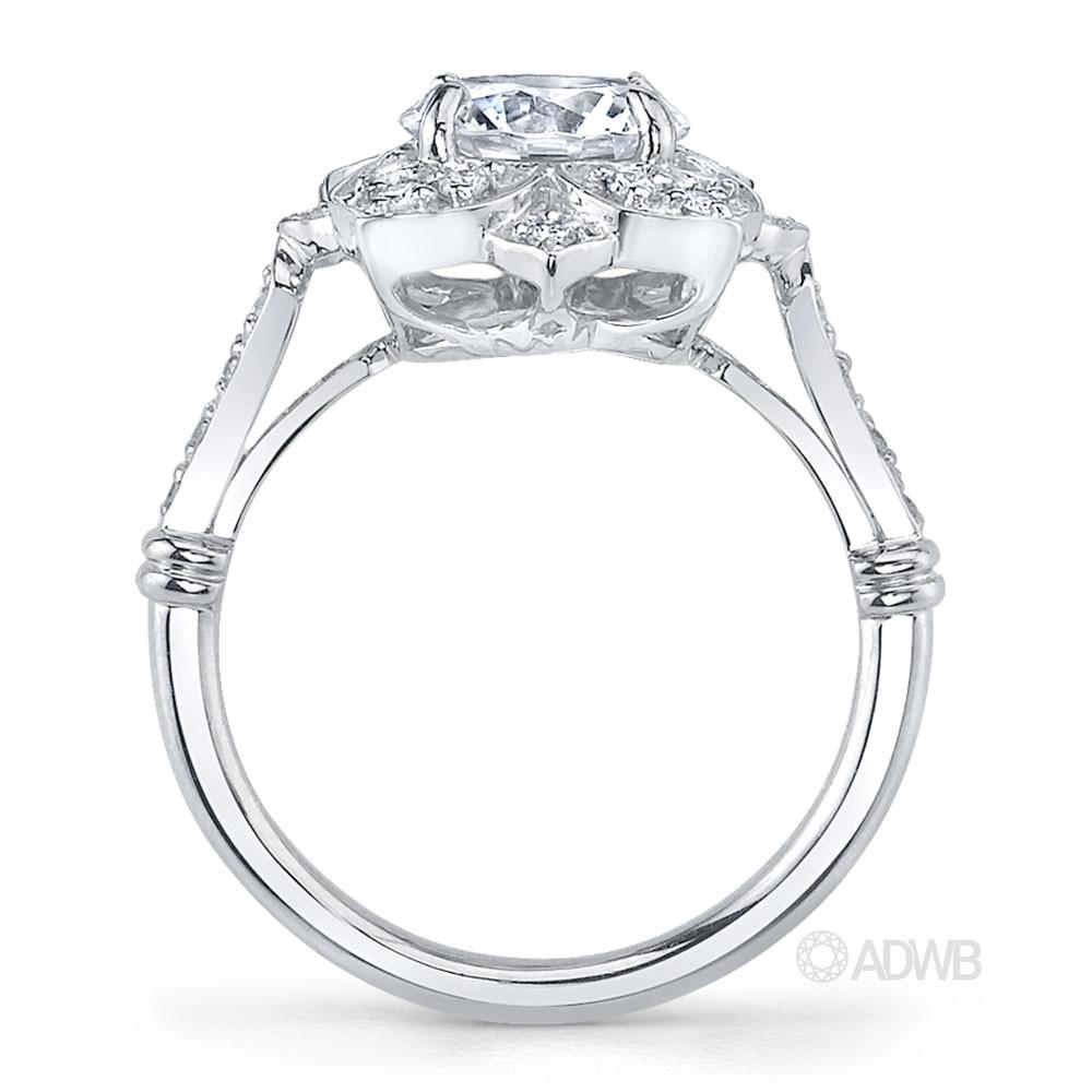 Star of Melbourne diamond halo ring