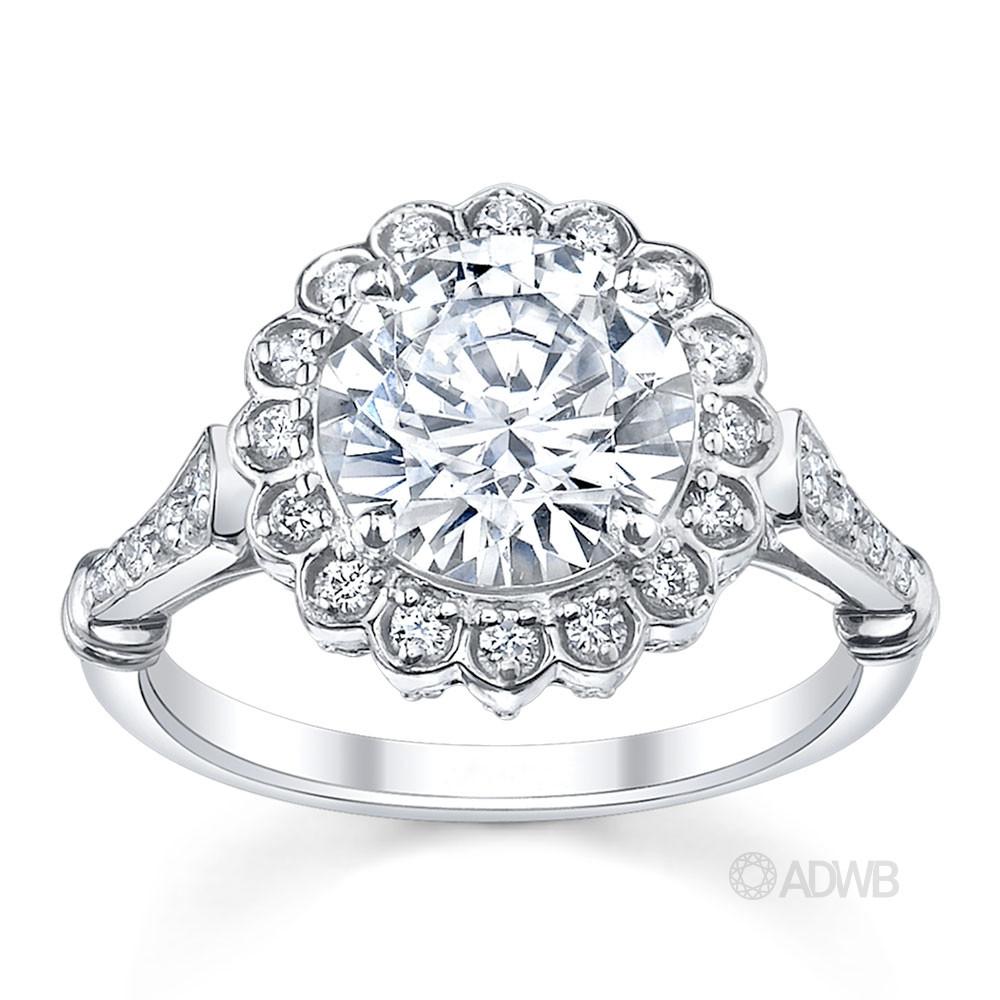 Australian Diamond Broker - Countess diamond halo engagement ring