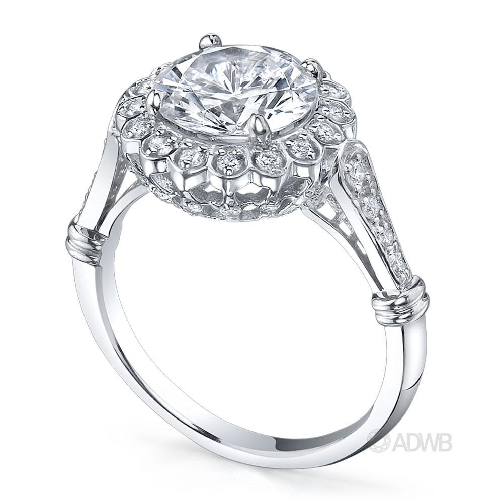 Countess diamond halo ring