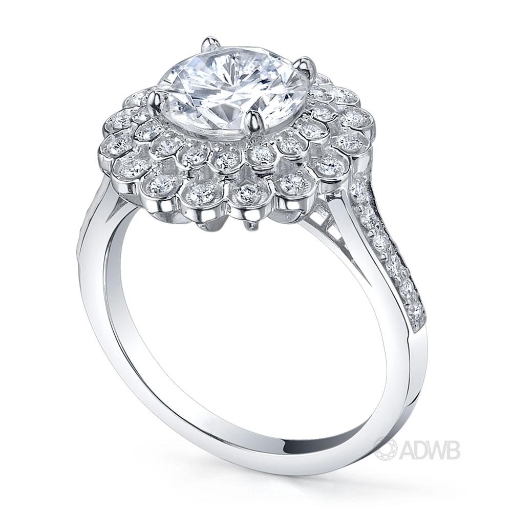 Double halo diamond ring