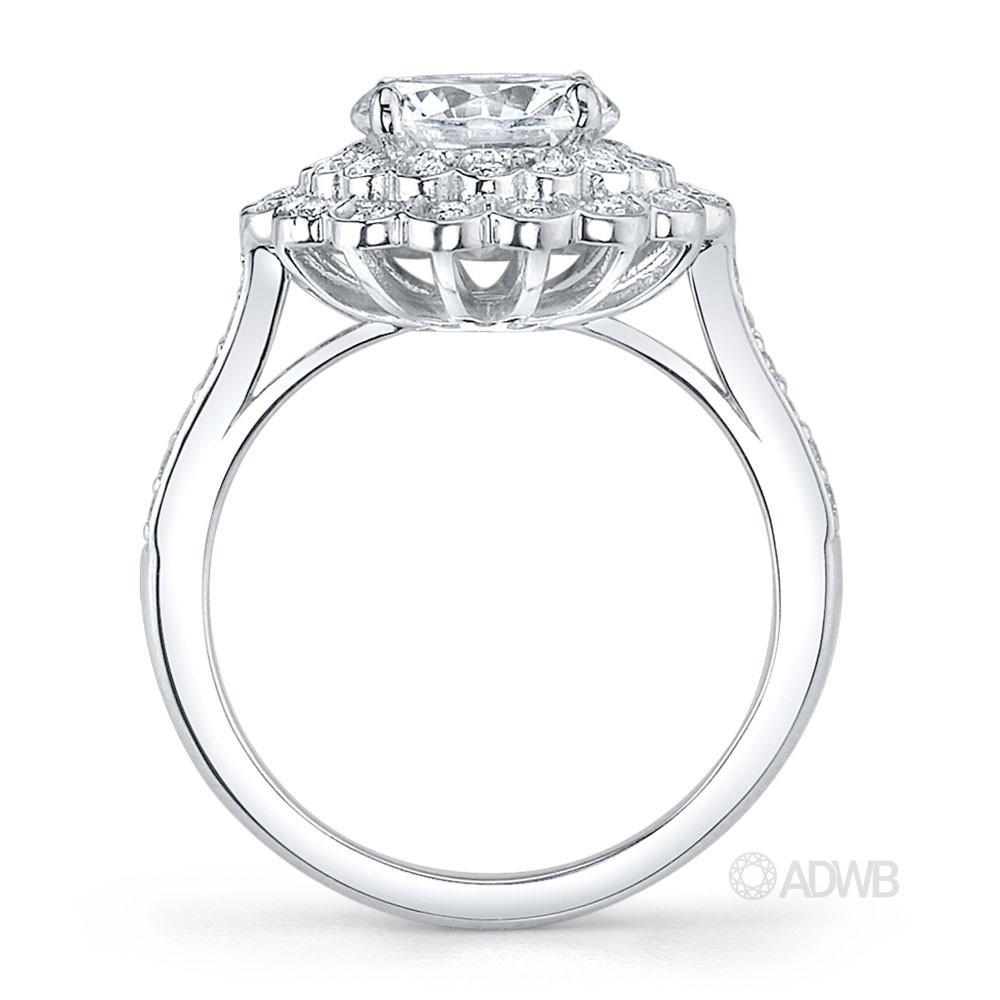 Double halo diamond ring