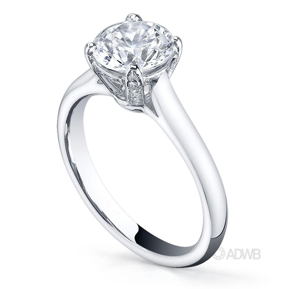 Harley 4 claw round brilliant cut diamond solitaire ring