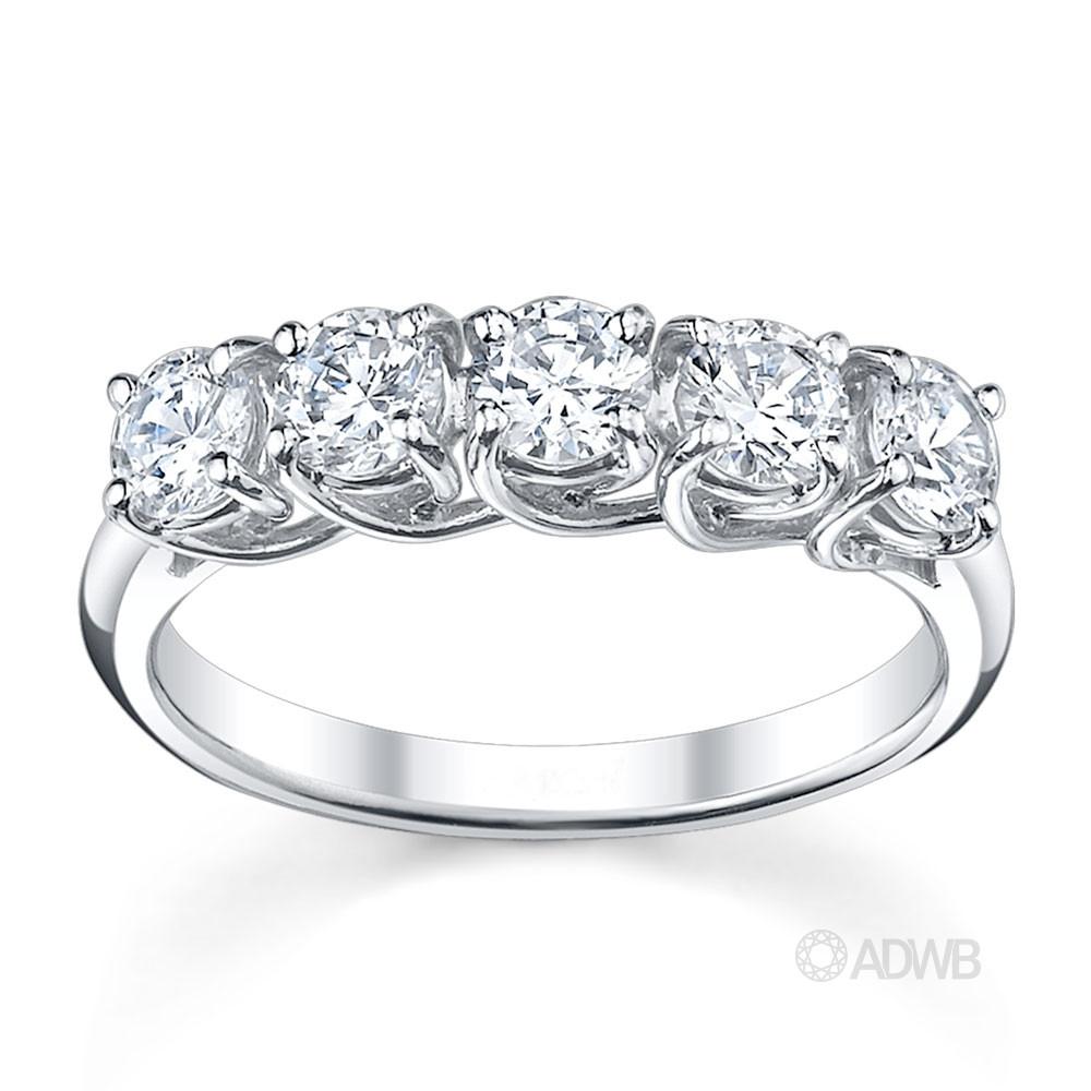 Australian Diamond Broker - Classic 5 stone round brilliant cut diamond ring