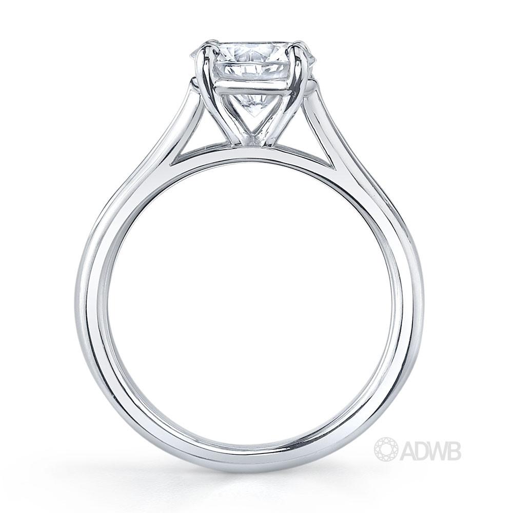 Allure 4 claw round brilliant cut diamond solitaire ring