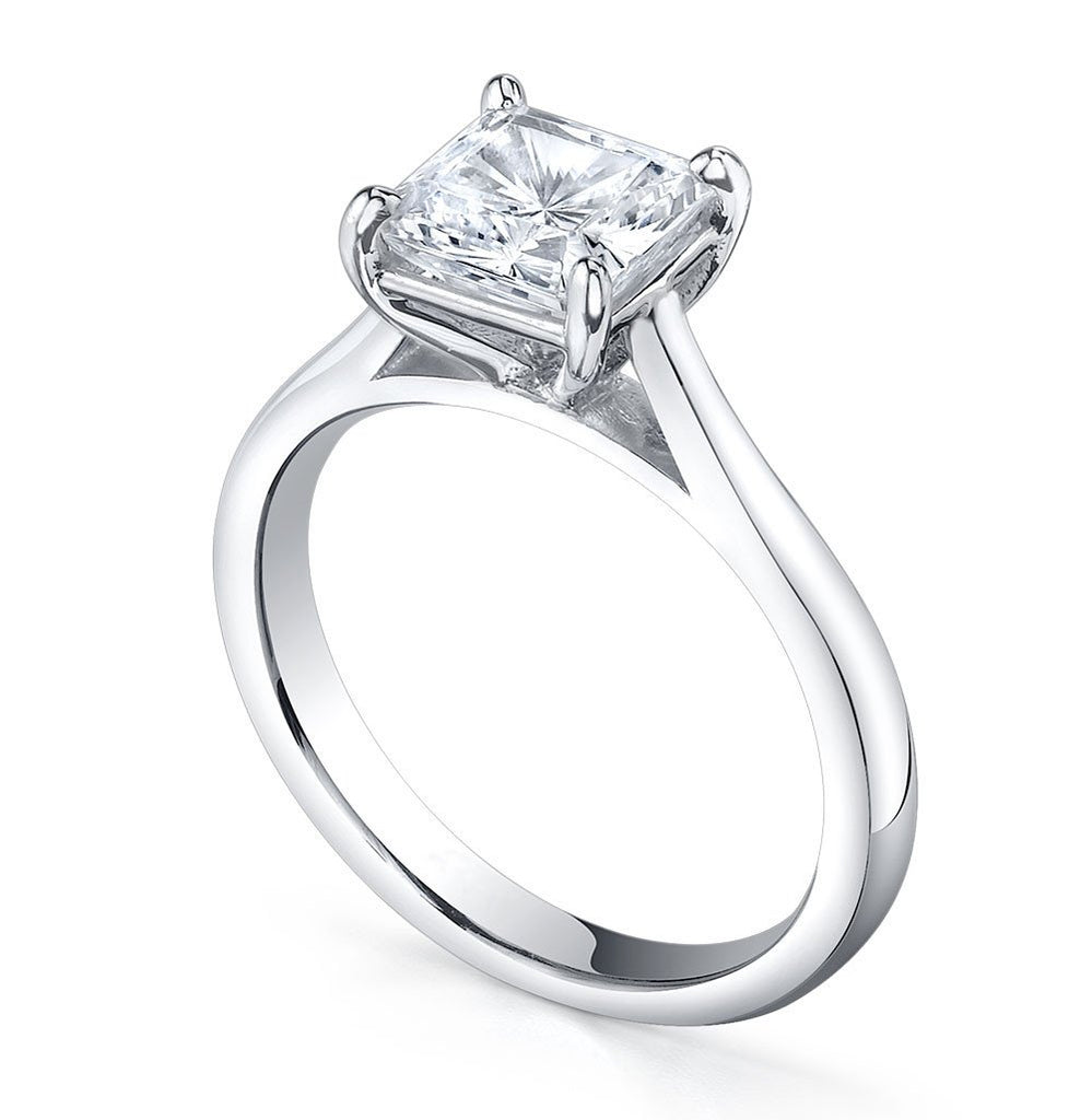 Classic princess cut diamond ring