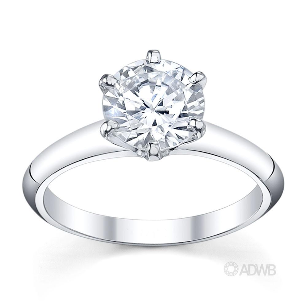 Australian Diamond Broker - Tiff 6 claw round brilliant cut diamond solitaire ring