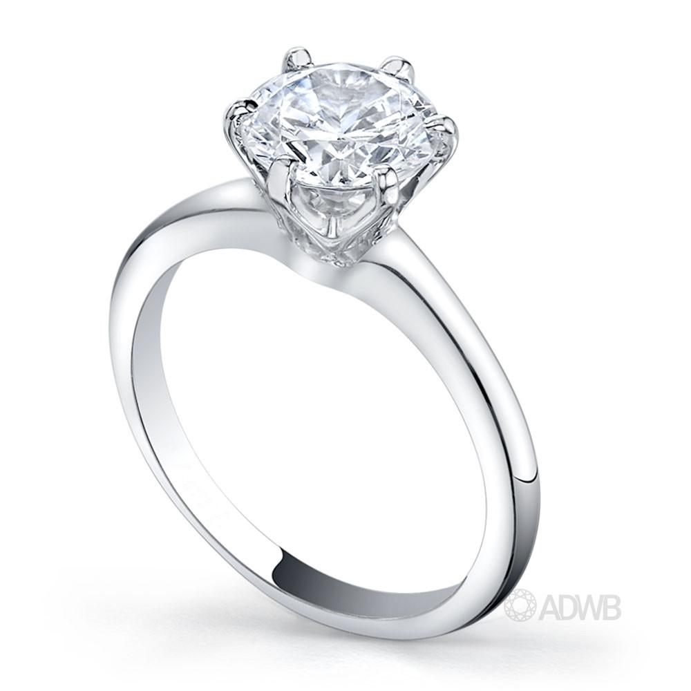 Tiff 6 claw round brilliant cut diamond solitaire ring