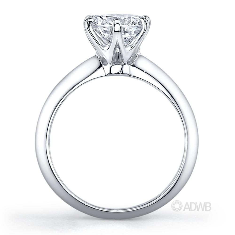 Tiff 6 claw round brilliant cut diamond solitaire ring