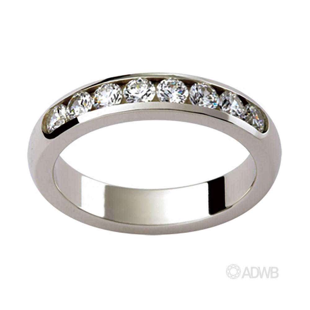 Australian Diamond Broker - Aurora 18ct White Gold Wide Diamond Wedder