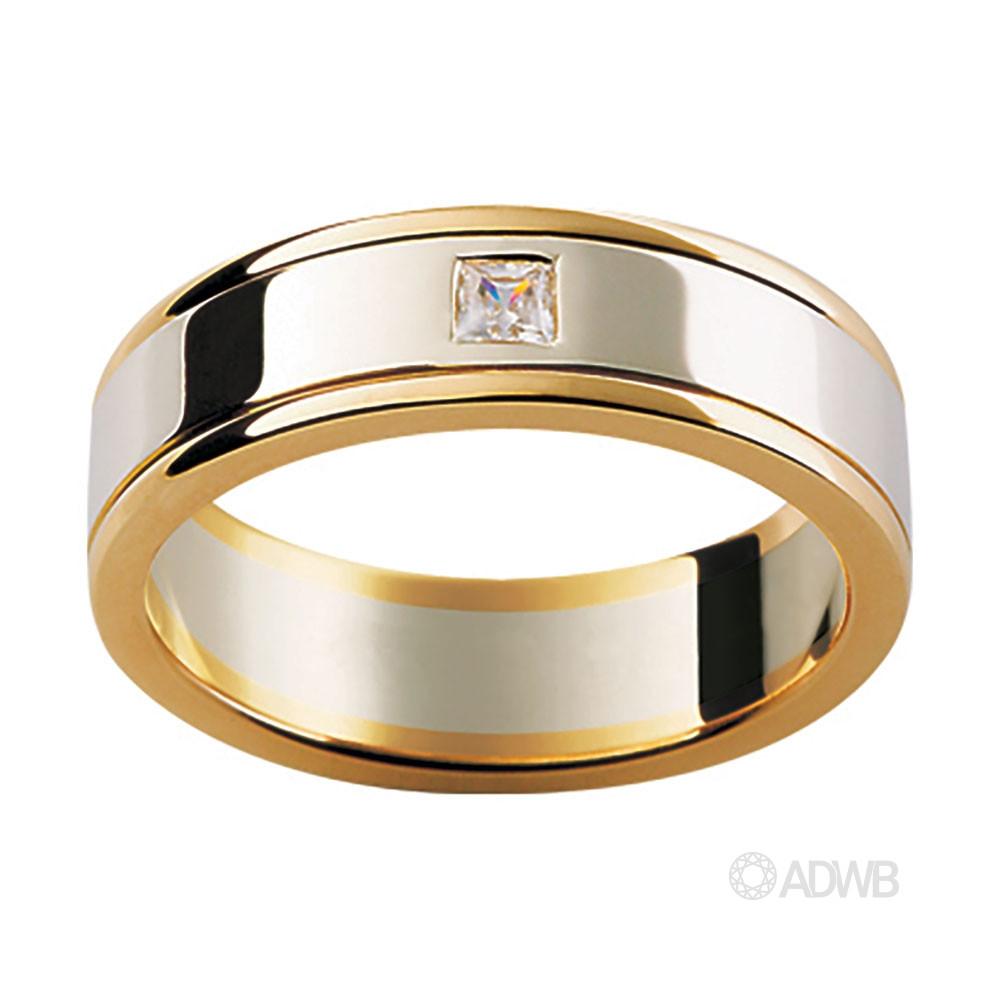 Australian Diamond Broker - 18ct White & Yellow Gold Diamond Set Band