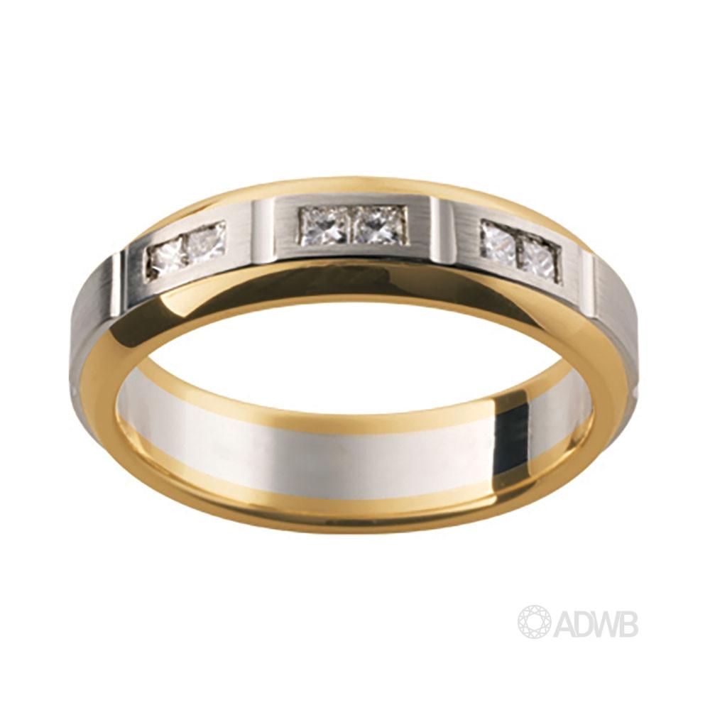 Australian Diamond Broker - 18ct White and Yellow Gold Diamond Set Band