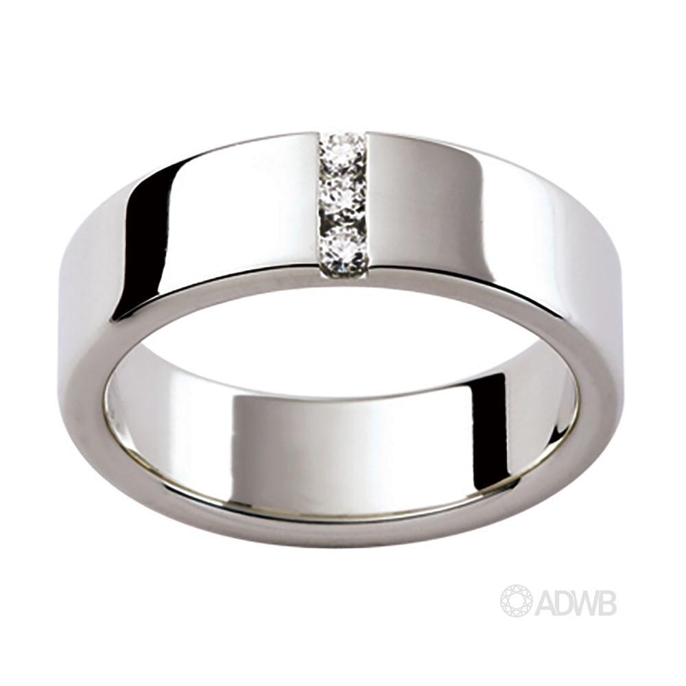 Australian Diamond Broker - 18ct White Gold Diamond Set Band