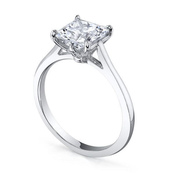 Tiara princess cut diamond ring