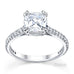 Australian Diamond Broker - Corsica cushion cut ring with french diamond pave set band