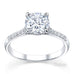 Australian Diamond Broker - Caroline 4 claw round brilliant cut diamond solitaire ring with grain set diamonds in the band