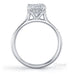 Caroline 4 claw round brilliant cut diamond solitaire ring with grain set diamonds in the band