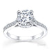 Australian Diamond Broker - Grace 4 claw round brilliant cut diamond solitaire ring with grain set side diamonds
