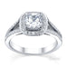 Australian Diamond Broker - Split band diamond halo engagement ring