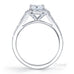 Split band halo diamond ring