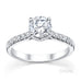 Australian Diamond Broker - Grace 4 claw round brilliant cut diamond solitaire ring with french pave set band
