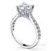 Sasha round brilliant cut diamond coronet set ring with micro pave set band