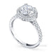 Regal diamond halo ring