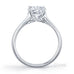 Star 4 claw round brilliant cut diamond solitaire ring with channel set band
