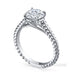 Rene round brilliant cut diamond solitaire rope band ring