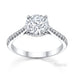Australian Diamond Broker - Traditional round brilliant cut diamond ring with micro pave set diamond band