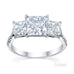 Australian Diamond Broker - Serenity 3 stone princess cut diamond ring - micro pave set band