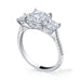 Serenity 3 stone princess cut diamond ring- micro pave set band