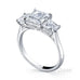 Serenity 3 stone princess cut diamond ring